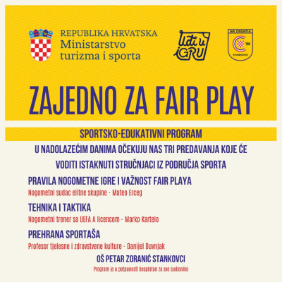 NOGOMETNI KLUB STANKOVCI PROVODI PROJEKT „ ZAJEDNO ZA FAIRPLAY“